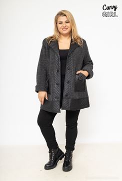 Picture of PLUS SIZE LINED WOOL SHORT COAT
